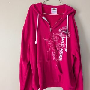 Harley-Davidson Pink Zip-Up Hoodie